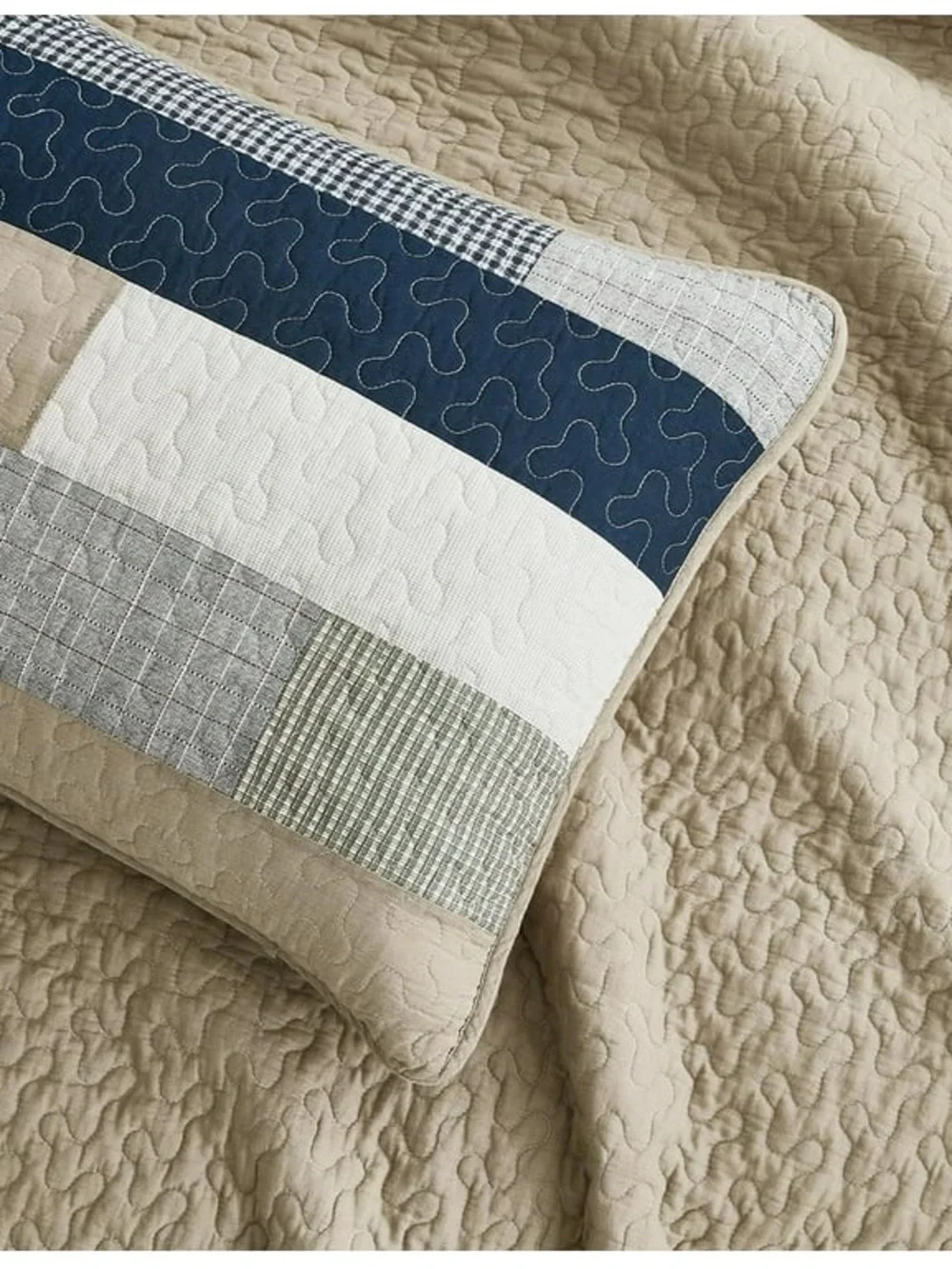 Quilted Patchwork Queen 3 piece Bedspread Set 100% cotton